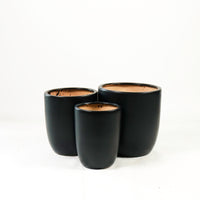 Large Alba Black Planter (3 Sizes)