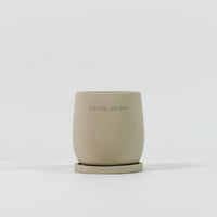 Oval Concrete Planters with saucer