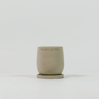 Oval Concrete Planters with saucer