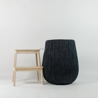 Large Carbon Fiber Ridge Planter (D53.34CM X H63.5CM)