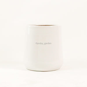 White Round Glossy Planters (X-Large Floor Planters)