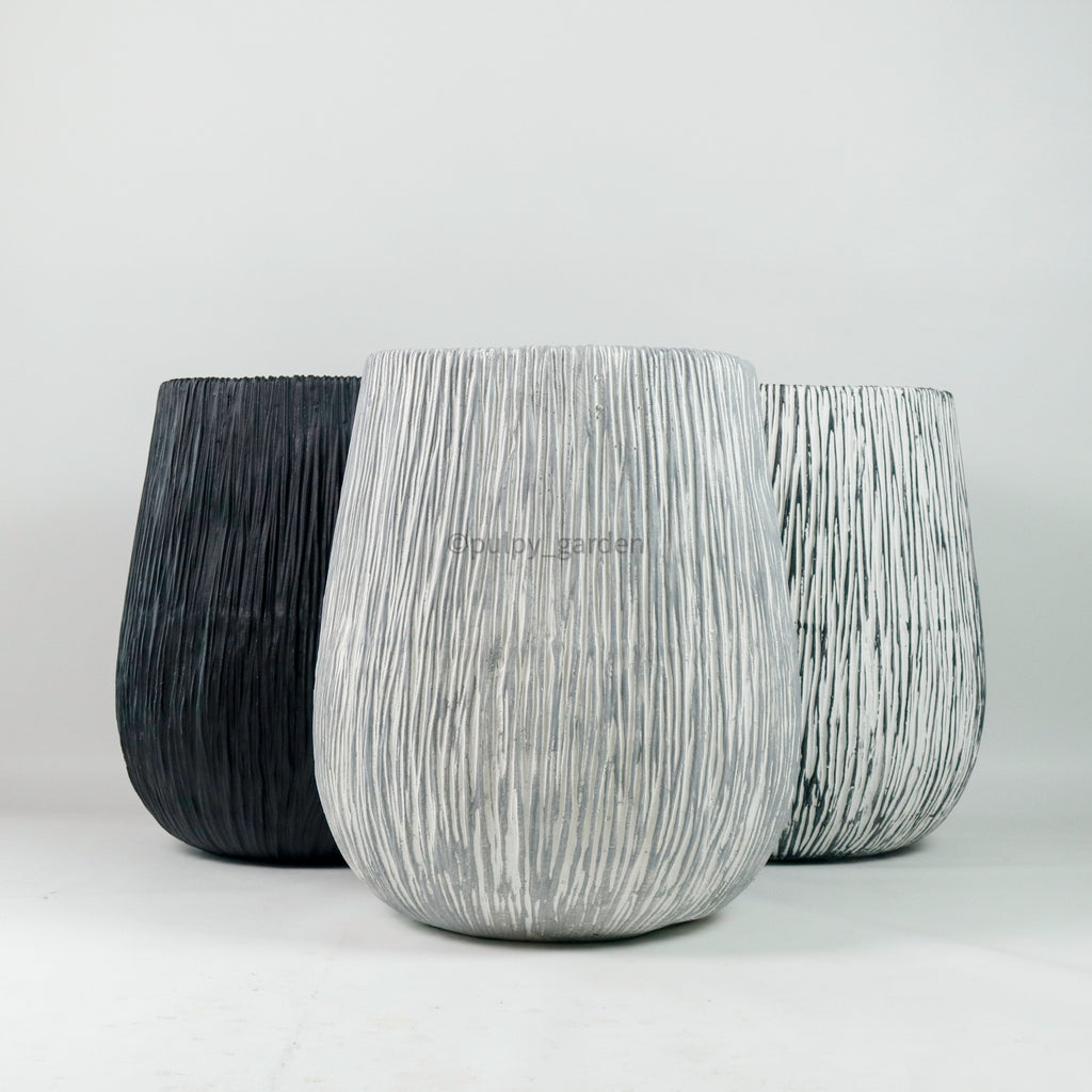 Large Carbon Fiber Ridge Planter (D53.34CM X H63.5CM)