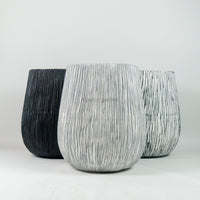 Large Carbon Fiber Ridge Planter (D53.34CM X H63.5CM)