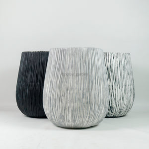 Large Carbon Fiber Ridge Planter (D53.34CM X H63.5CM)