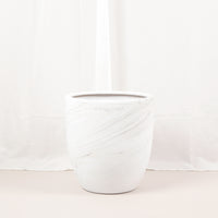 White Marble Designed Planters (19232/3) (X-Large Floor Planters)