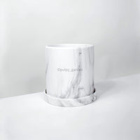 Marble Designed Planter (16.3cm) with Saucer