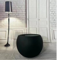 Large Round Carbon Fiber Semi Glossy Planter (2 Sizes)