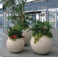 Large Round Carbon Fiber Semi Glossy Planter (2 Sizes)