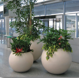 Large Round Carbon Fiber Semi Glossy Planter (2 Sizes)