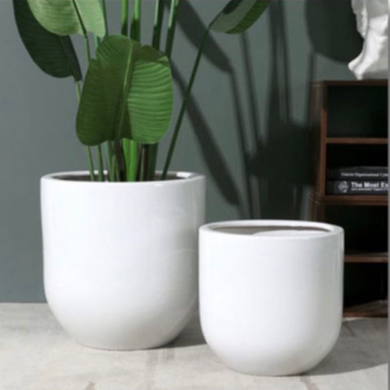 White Glossy Planters (X-Large Floor Planters)